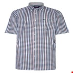 Espionage Check S/S Shirt - black/peach